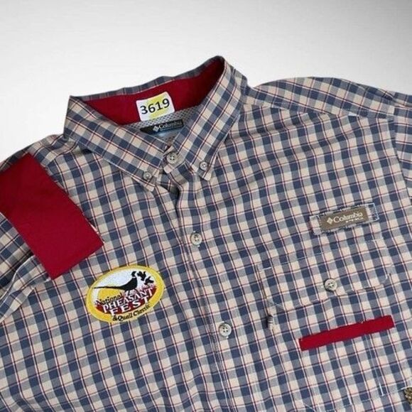 Columbia PGH National Pheasant Fest Vented Button Up Hunting Shirt Men Size L - Picture 1 of 14